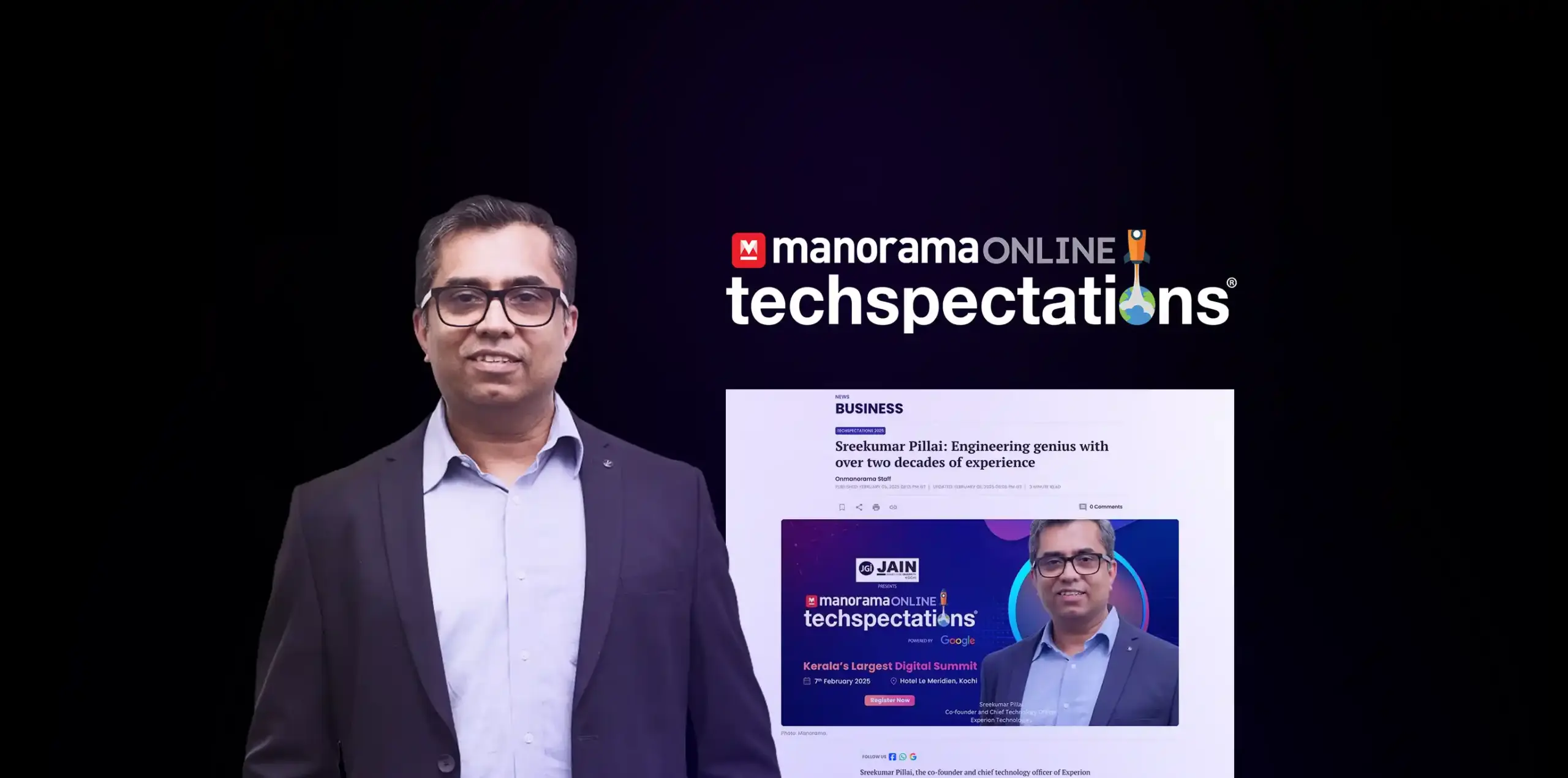 Sreekumar Pillai, CTO, Profiled in On Manorama