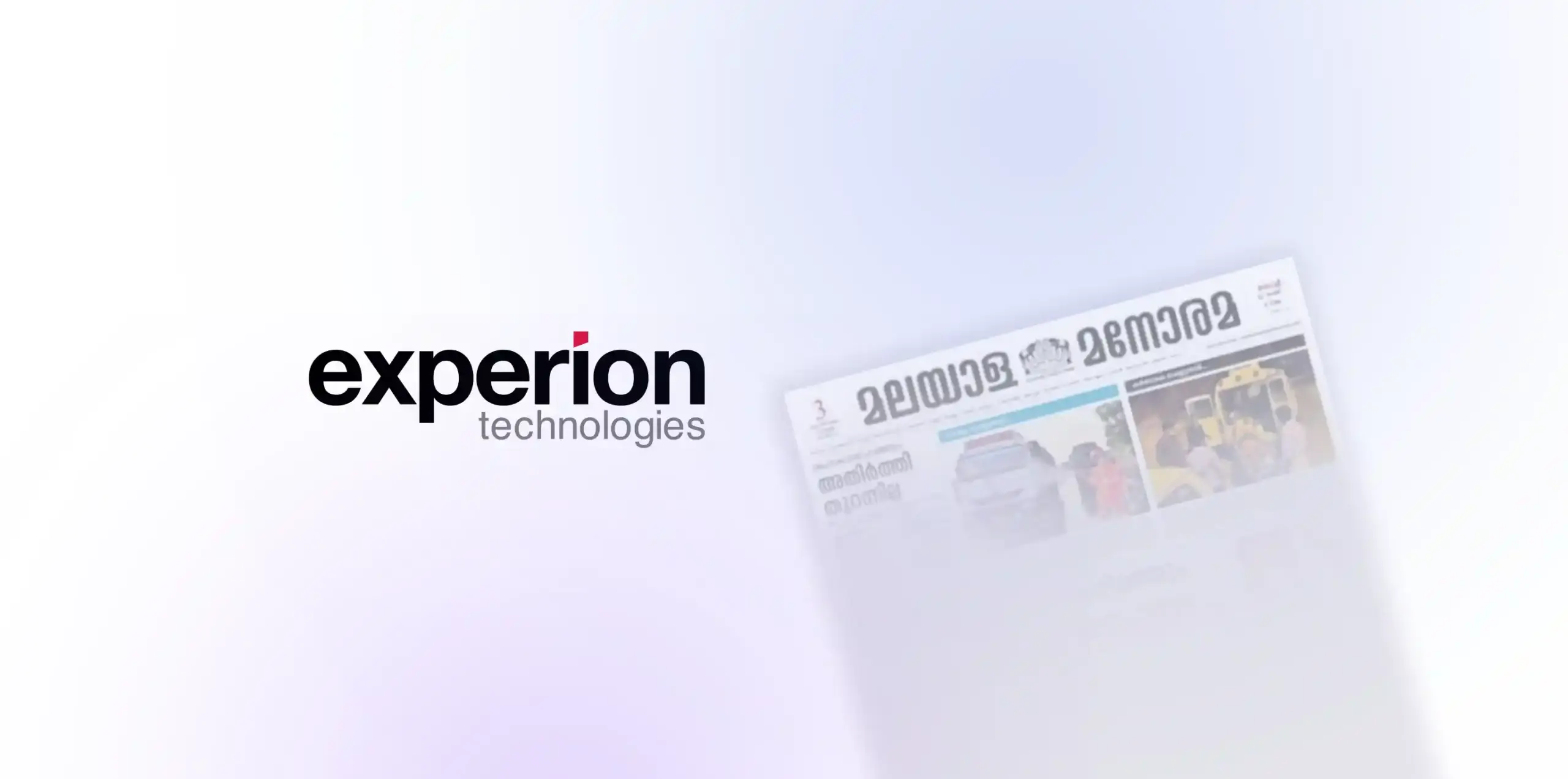 Experion Technologies featured in Manorama Print